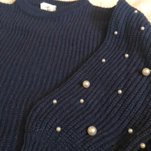 Hayden Girls Sweater with Pearl beaded sleeve - Picture 8 of 8
